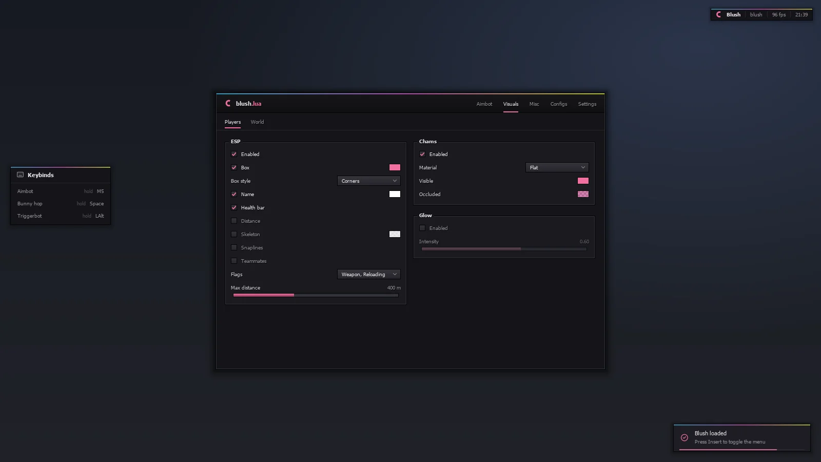 Blush visuals