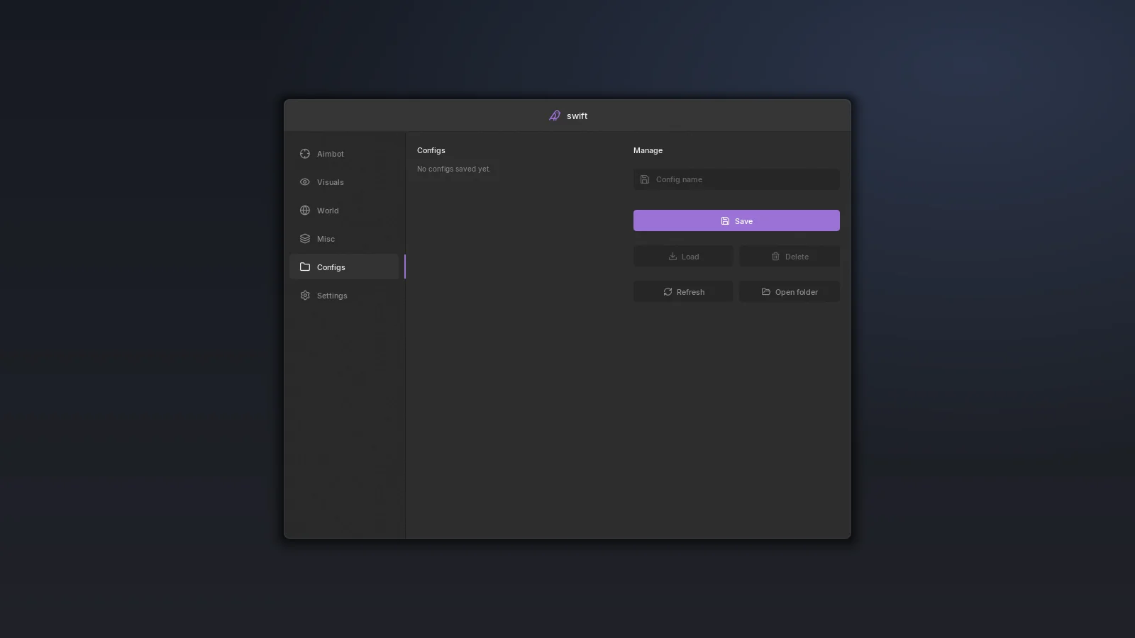 Swift configs